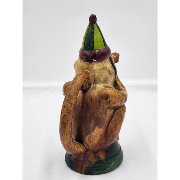 Vintage Circus Monkey Teapot Music Harmonica Snake Spout Whimsical Rare Quirk 9" - Picture 12 of 16